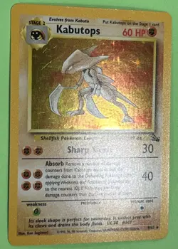 Kabutops Pokemon FOSSIL TCG Holo Rare 9/62 NO PLAY NEAR MINT - Image 2