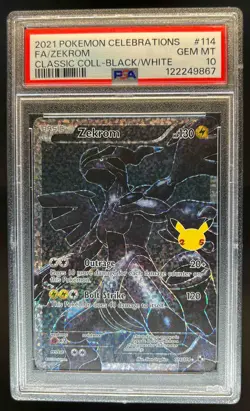 2021 Pokemon SWSH Celebrations Zekrom Classic Collection #114/114 PSA 10 - Image 1