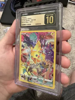 Pokemon Pikachu 2023 Crown Zenith 160/159 Secret Rare Holo CGC PRISTINE 10 - Image 2