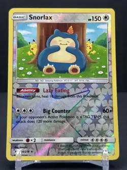 SNORLAX Reverse Foil Rare 158/214 - 2019 Pokemon SM-Unbroken Bonds NM-MT - Image 1