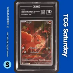 2025 POKEMON MEGA EVOLUTION #138/132 VULPIX ILLUSTRATION RARE TAG 10 - Image 1