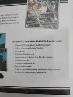 Pokemon TCG Black Bolt ETB Elite Trainer Box Factory Sealed Scarlet Violet - Image 3
