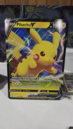 Black Star Promo Pokemon Card, (Jumbo) Pikachu V SWSH061 Ultra Rare - Image 1