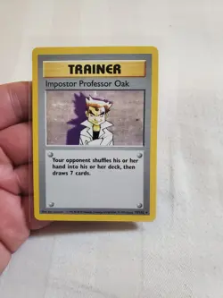 LP+ Impostor Professor Oak 73/102 Rare Base Set Shadowless - Image 1