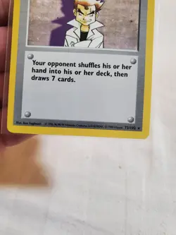 LP+ Impostor Professor Oak 73/102 Rare Base Set Shadowless - Image 2
