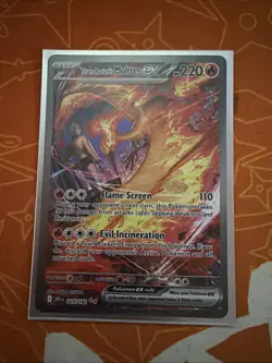 Pokemon TCG Team Rockets Moltres EX Card 229/182 Destined Rivals - Image 1