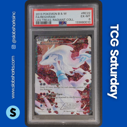 2013 POKEMON BLACK & WHITE LEGENDARY TREASURES RESHIRAM RADIANT COLLECTION PSA 6 - Image 1