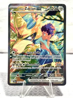 Hop’s Zacian ex 186/159 Journey Together SV Special Illustration Rare Pokemon NM - Image 1