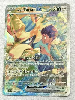 Hop’s Zacian ex 186/159 Journey Together SV Special Illustration Rare Pokemon NM - Image 2