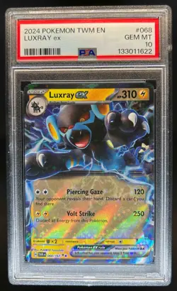 2024 Pokemon Twilight Masquerade Luxray ex #068/167 PSA 10 - Image 1