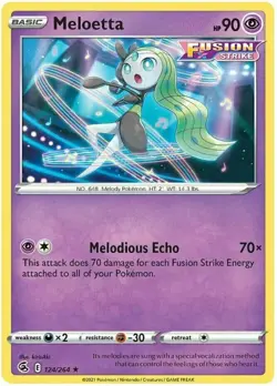 Pokemon - Meloetta - 124/264 - Rare - Fusion Strike - NM/M -New - Image 1