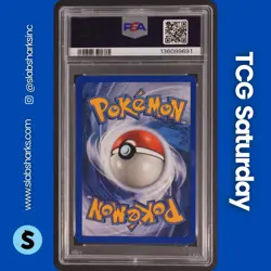 1999 POKEMON BASE SET UNLIMITED #13/102 POLIWRATH HOLO RARE PSA 8 - Image 2