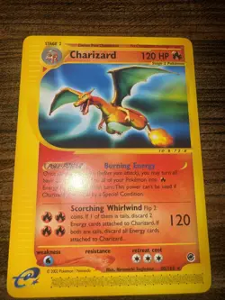 Pokemon TCG Charizard # 40/165 Non Holo Rare Expedition Nintendo eReader LP 2002 - Image 4