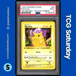 1999 POKEMON 1ST EDITION BASE SET #58/102 PIKACHU PSA 9 - Image 1