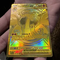 Mega Charizard X EX Gold Hyper Rare 130/094 Pokemon Phantasmal Flames English - Image 2