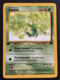 Pokemon Team Rocket 1st Edition Oddish 63/82 LP - Image 1