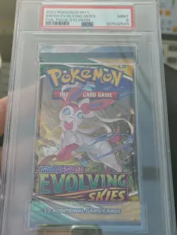 Evolving Skies Booster Pack PSA 9 3 Art Lot Umbreon Sylveon Rayquaza - Image 3