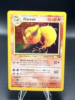 Pokemon Flareon Jungle 3/64 Holo Unlimited Holo Rare A - Image 2