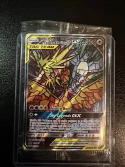 Pokemon TCG Moltres Zapdos Articuno GX SM210 Stained Glass Promos Holo Sealed - Image 1