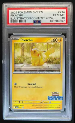 2025 Pokemon SV Black Star Promos - SVP EN Pikachu #214 PSA 10 - Image 1