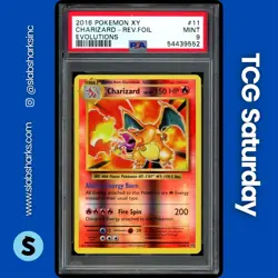 2016 POKEMON XY EVOLUTIONS #11/108 CHARIZARD REVERSE HOLO PSA 9 - Image 1