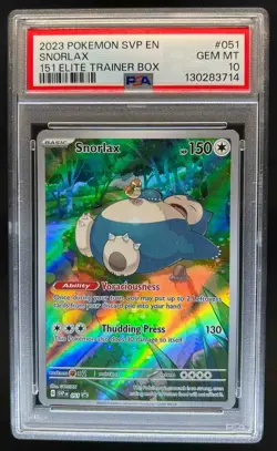 2023 Pokemon SV Black Star Promos Snorlax #051 PSA 10 - Image 1