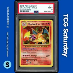 2016 POKEMON XY EVOLUTIONS #11/108 CHARIZARD HOLO RARE PSA 9 - Image 1
