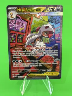 Pokemon Mega Scrafty ex Ascended Heroes Special Illustration Rare 285/217 NM!!! - Image 1