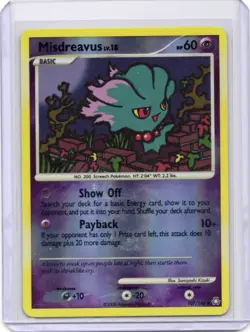 2008 Pokemon Legends Awakened Reverse Holo Misdreavus 107/146 - Image 1