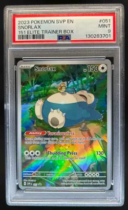 2023 Pokemon SV Black Star Promos Snorlax #051 PSA 9 - Image 1