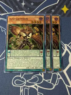 3x D/D GRYPHON - BACH-EN013 - SUPER RARE (NM) - Yugioh Playset - Image 1