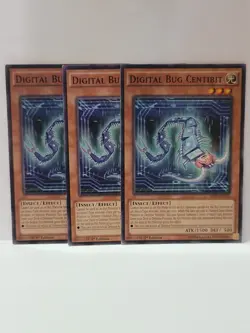 YUGIOH DIGITAL BUG CENTIBIT X3 COMMON LIGHT PLAYED - Image 1