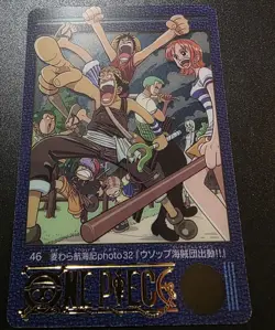 Luffy Zoro Nami One Piece Visual Adventure #46 Bandai Carddass Japanese 2001 - Image 1
