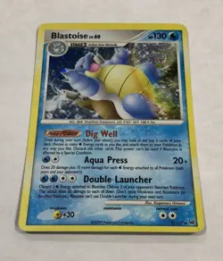 Pokemon BLASTOISE Card 2/127 Holo Rare Platinum LP English Light Play TCG - Image 2