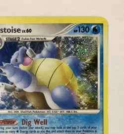 Pokemon BLASTOISE Card 2/127 Holo Rare Platinum LP English Light Play TCG - Image 3