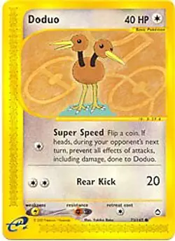 Pokemon Aquapolis 73/147 Doduo Card - Image 1