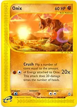 Pokemon Aquapolis 98/147 Onix Card - Image 1