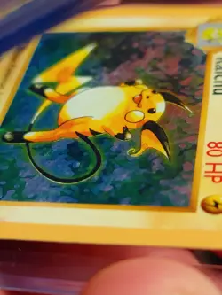 Pokemon TCG Base Set Raichu Holo Card 14/102 Unlimited Holo Rare - Image 3