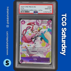 2024 ONE PIECE PROMO CARDS #PR-004 UTA PREMIUM COLLECTION UTA PSA 10 - Image 1