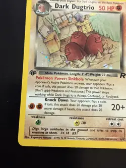 DARK DUGTRIO Pokemon Card - WOTC - 1st Edition - Team Rocket - 6/82 - Image 5