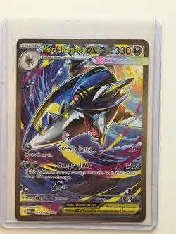 Pokemon Mega Sharpedo EX Full Art Holo Rare 127/094 PFL Card - Image 5