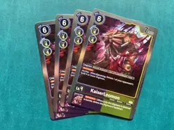 KaiserLeomon BT18-077 Playset Special Booster 2.0 Digimon Card Game x4 - Image 1