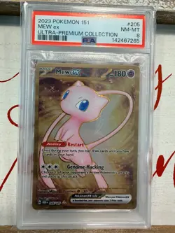 2023 Pokemon 151 Mew ex Ultra Premium Collection. card # 205. PSA 8 METAL! - Image 1