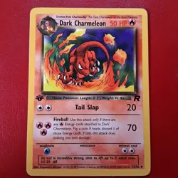 Dark Charmeleon 32/82 Team Rocket Regular First Edition Pokemon Card LP Wotc - Image 1