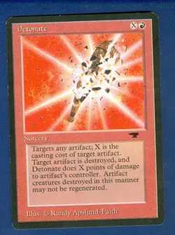 DETONATE uncommon 1994 ANTIQUITIES Magic the Gathering Unplayed - Image 1
