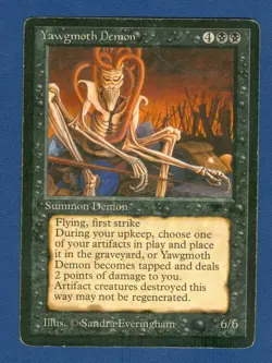 YAWGMOTH DEMON rare 1994 ANTIQUITIES Magic the Gathering - Image 1