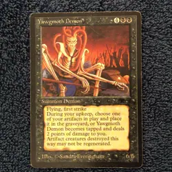 YAWGMOTH DEMON rare 1994 ANTIQUITIES Magic the Gathering - Image 5