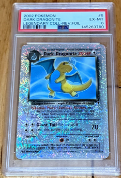 Pokemon Legendary Collection Reverse Holo Dark Dragonite #5/110 PSA 6 EX-MT - Image 1