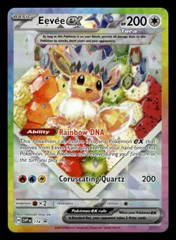 Eevee ex SVP 174 Ultra Rare Black Star Promo Pokemon Card - Image 1