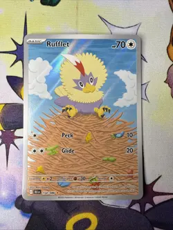 Pokemon Card Rufflet Illustration Rare 154/086 Black Bolt White Flare NM/M - Image 1